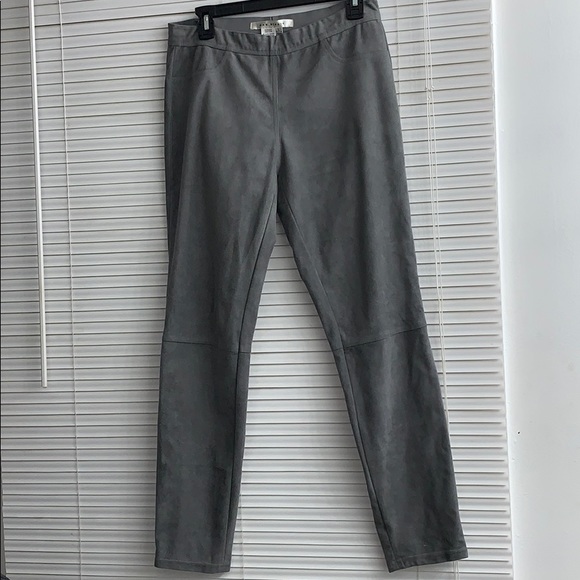 Max Studio Suede Look Pants Sz L - Picture 1 of 5